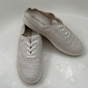 Spenco REVITALIGN Women's Striped Flats - Cream